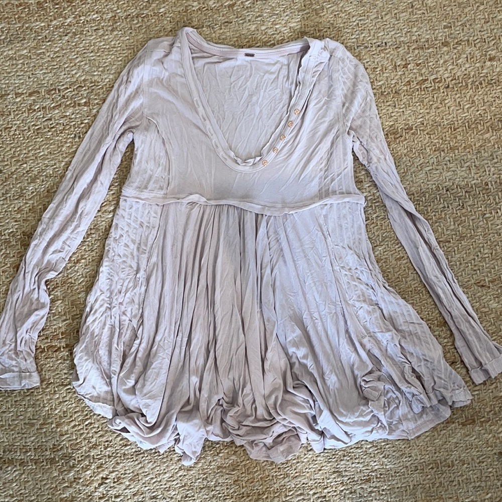Free people blush flowy shirt